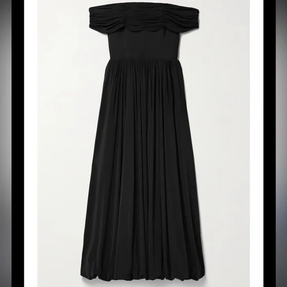 NWT La Ligne Grace Off-the-shoulder Stretch-jersey Midi Dress Sz L - Picture 7 of 7